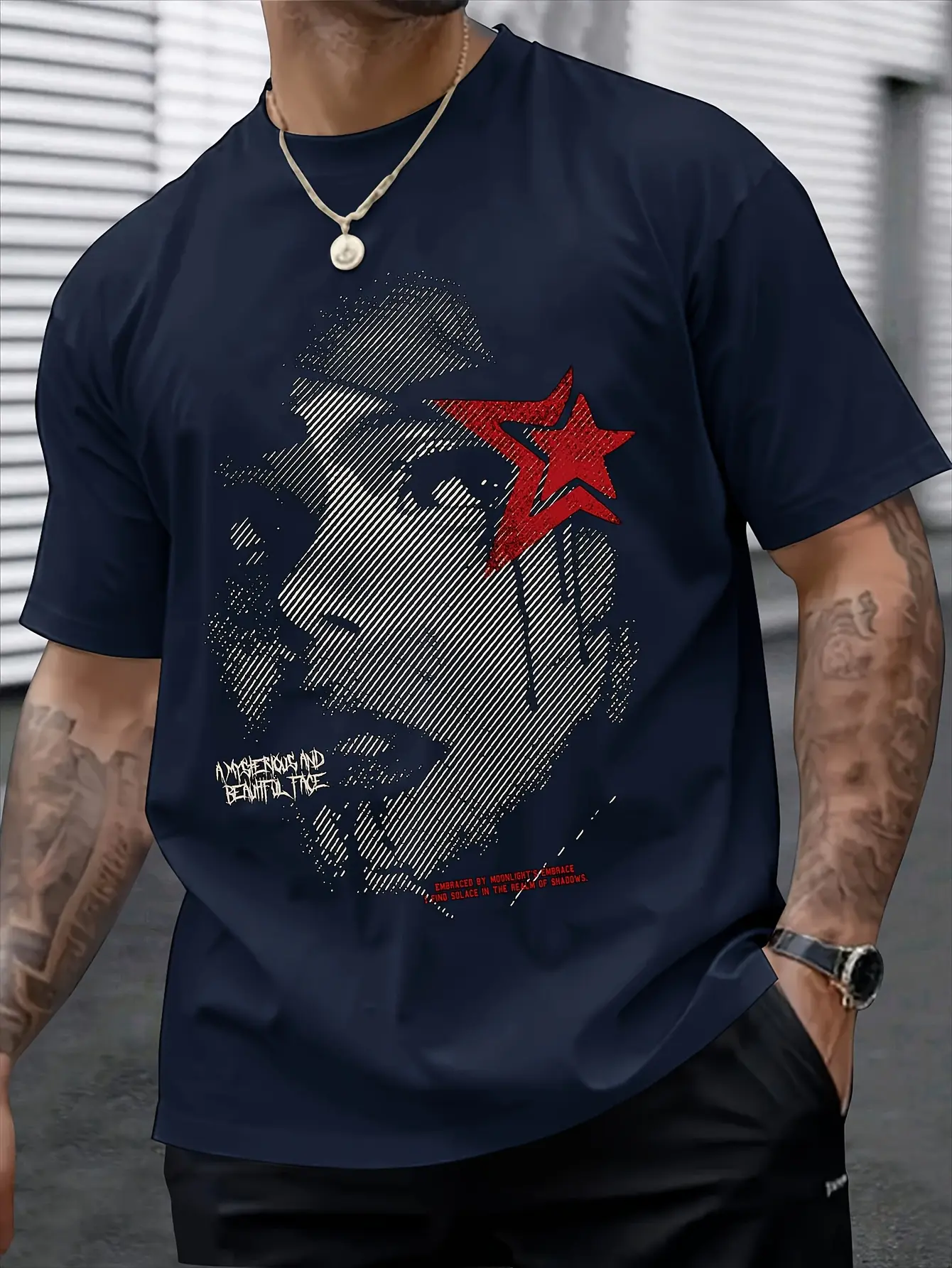 Men's summer 100% pure cotton fashionable sports casual loose fashion pattern printed round neck short sleeved T-shirt top