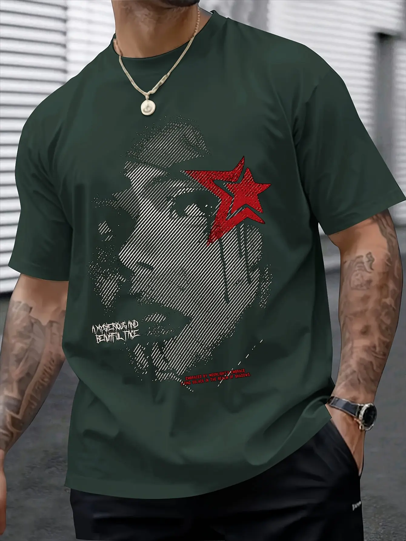 Men's summer 100% pure cotton fashionable sports casual loose fashion pattern printed round neck short sleeved T-shirt top