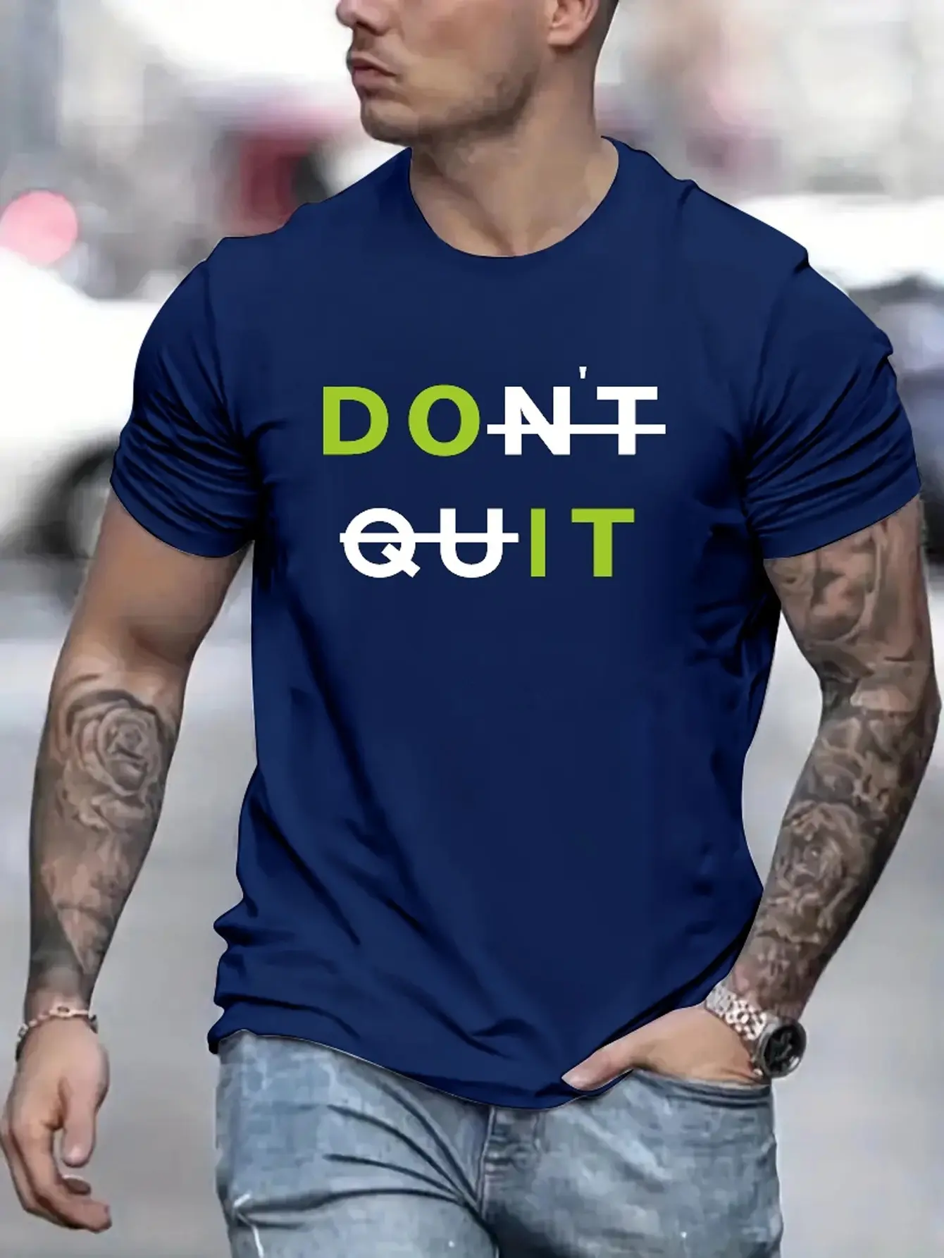 Men's summer 100% pure cotton fashionable casual sports loose fashion letter pattern printed round neck short sleeved T-shirt
