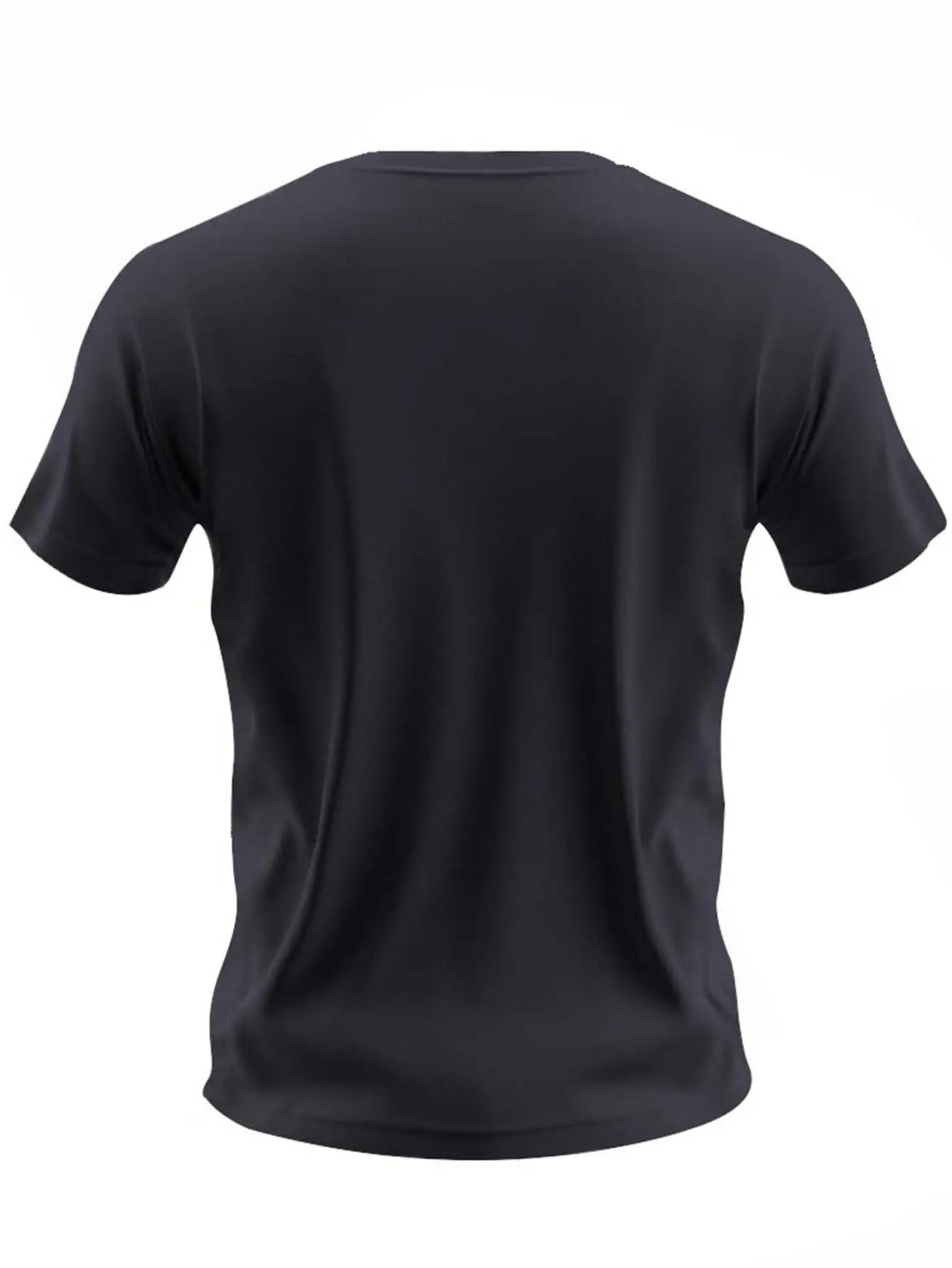 Men's Summer 100% Cotton Fashionable Casual Loose Happy Skull Guitar Pattern Printed Round Neck Short Sleeve T-shirt Top