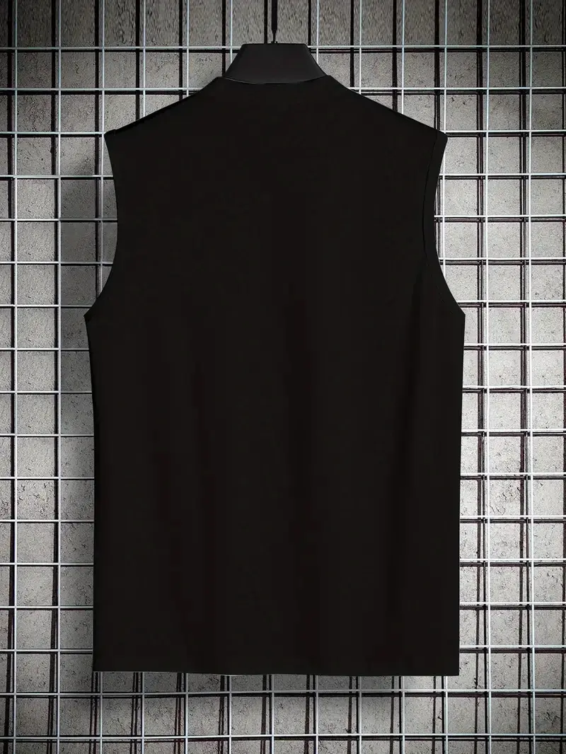 Men's summer fashionable casual sports loose bull graphic print comfortable breathable round neck sleeveless vest
