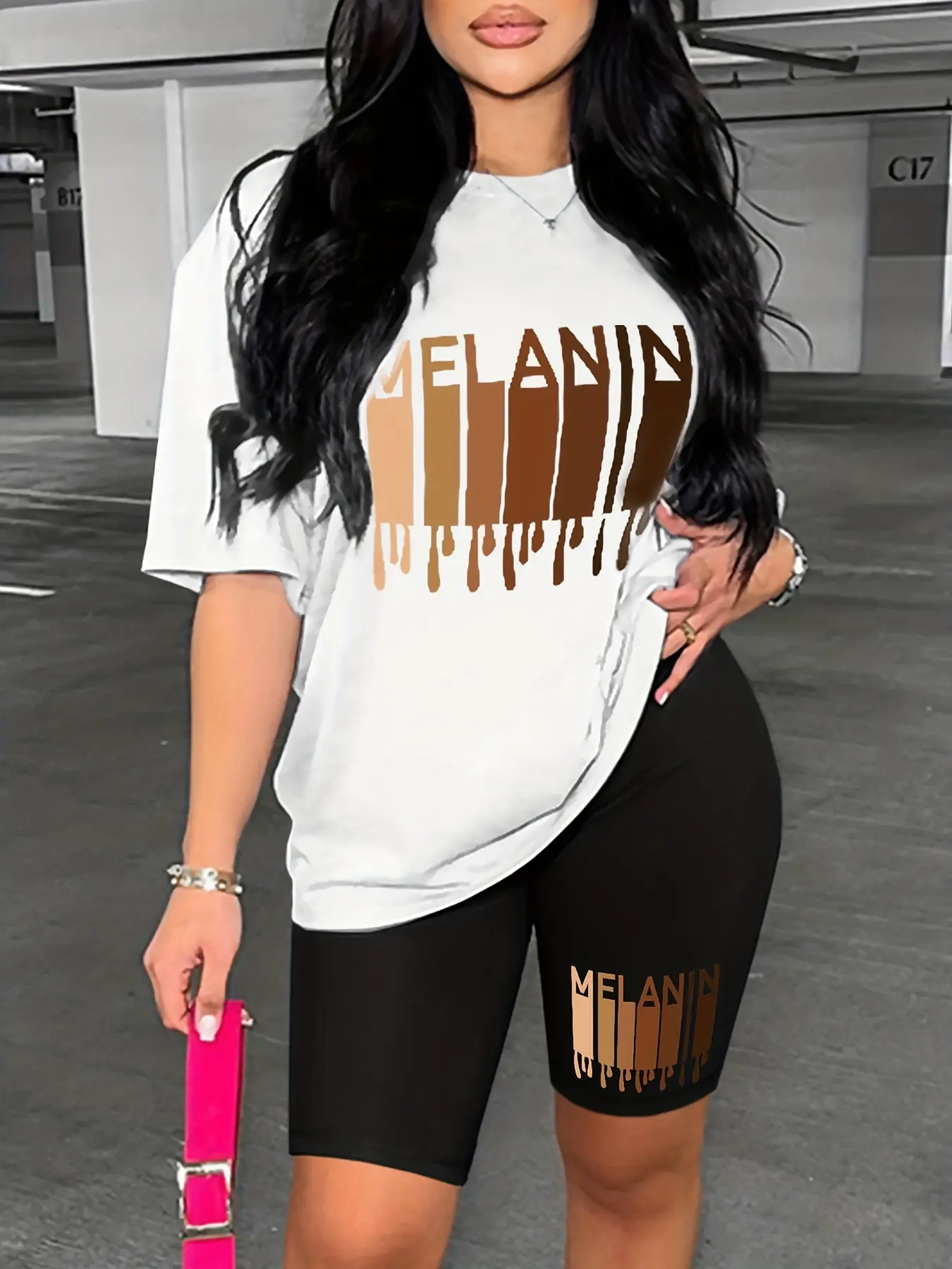 Women's Casual Loose  Short Sleeved Two-piece Set  Graphic Tshirt Female Summer Casual T-Shirts For Women's Girls Streetwear Sho