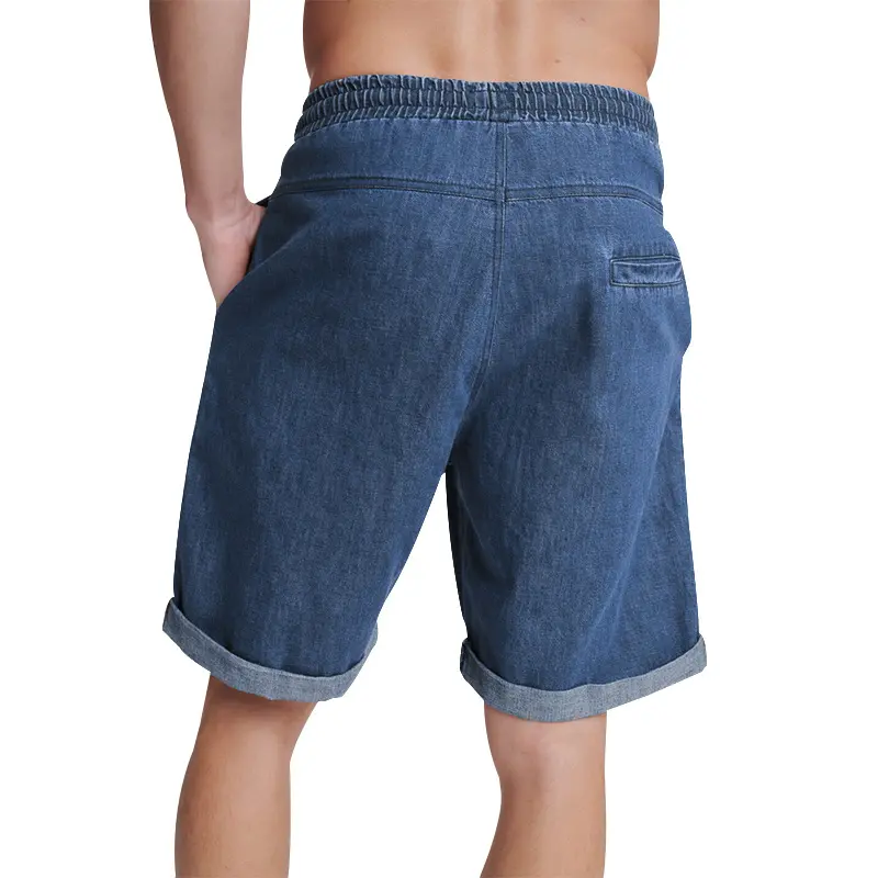 2025 Hot Selling Men's Washed Denim Shorts American Heavyweight Cotton Casual Wear Bermuda 5-pocket Versatile Shorts