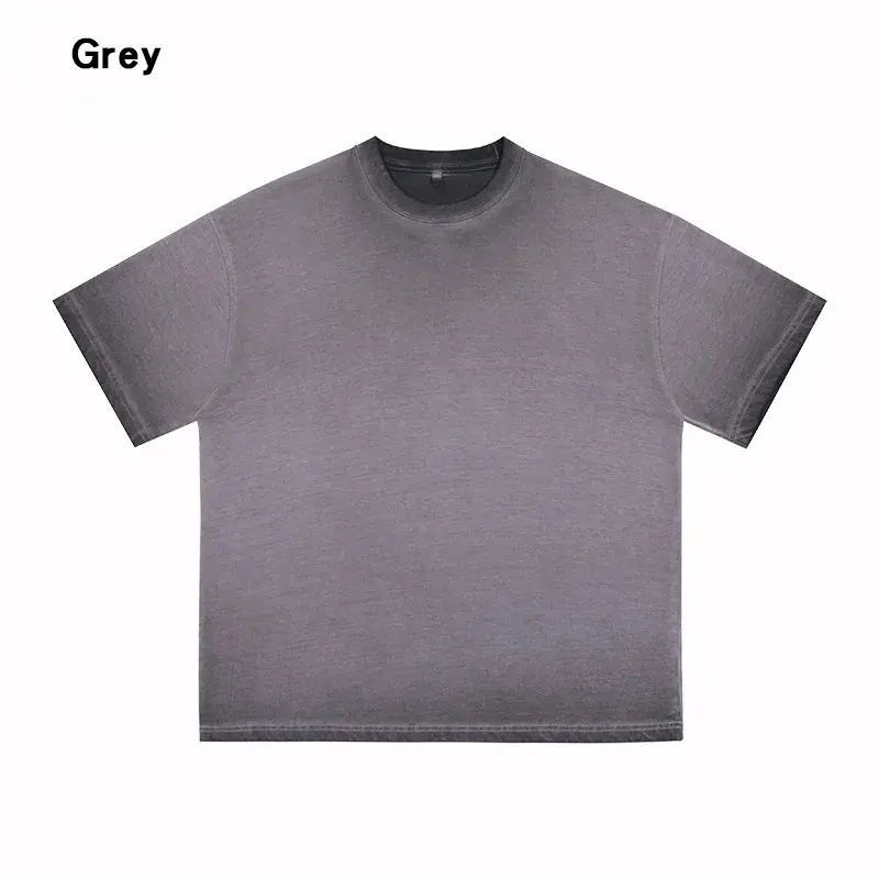 2025 Summer New Solid Color Pure Cotton Unisex Retro Washed Versatile Fashion Casual Sports Short Sleeved Top for Couples