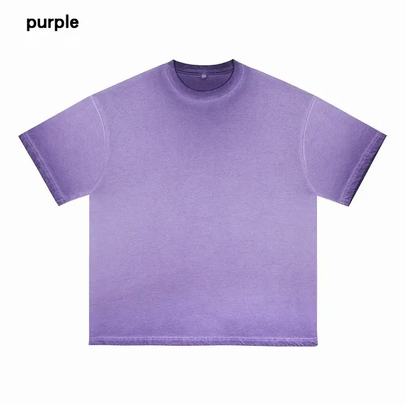 2025 Summer New Solid Color Pure Cotton Unisex Retro Washed Versatile Fashion Casual Sports Short Sleeved Top for Couples