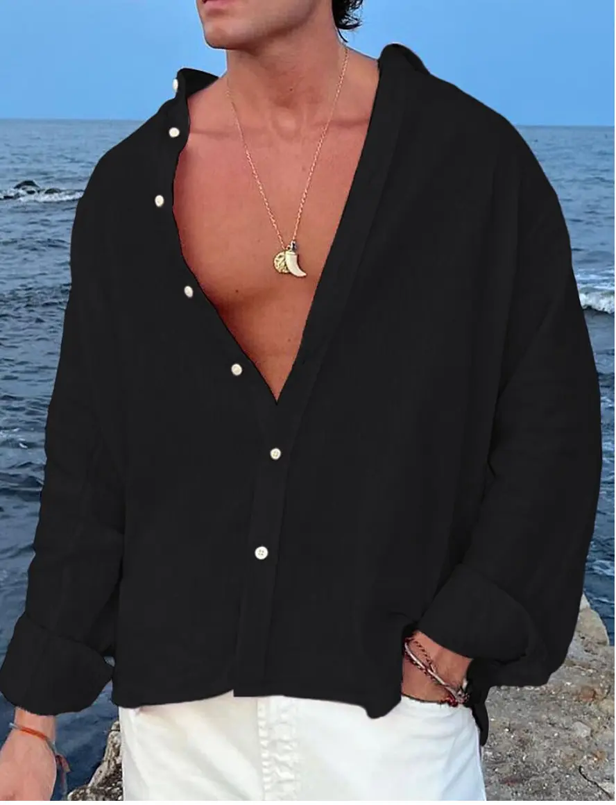 Men's Versatile Shirt for Multiple Occasions Breathable Quick Drying Outdoor Sports Shirt Spring and Autumn Street Casual Top