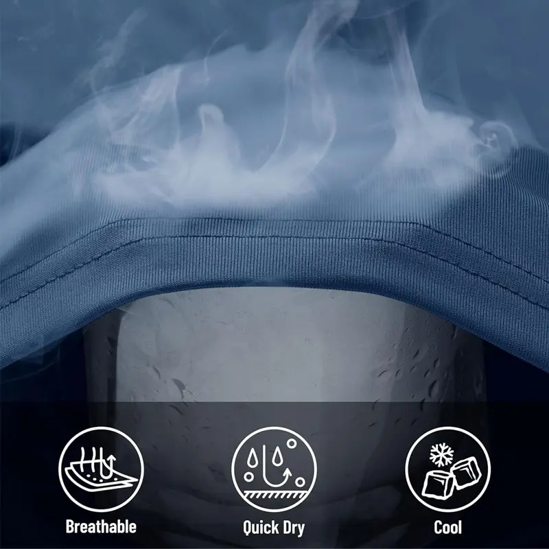 UPF 50+ Sun Protection T-Shirts Mens Long Sleeve Hoodie Casual Quick Dry T shirts Outdoor Hike Sports Run Pullover Tops
