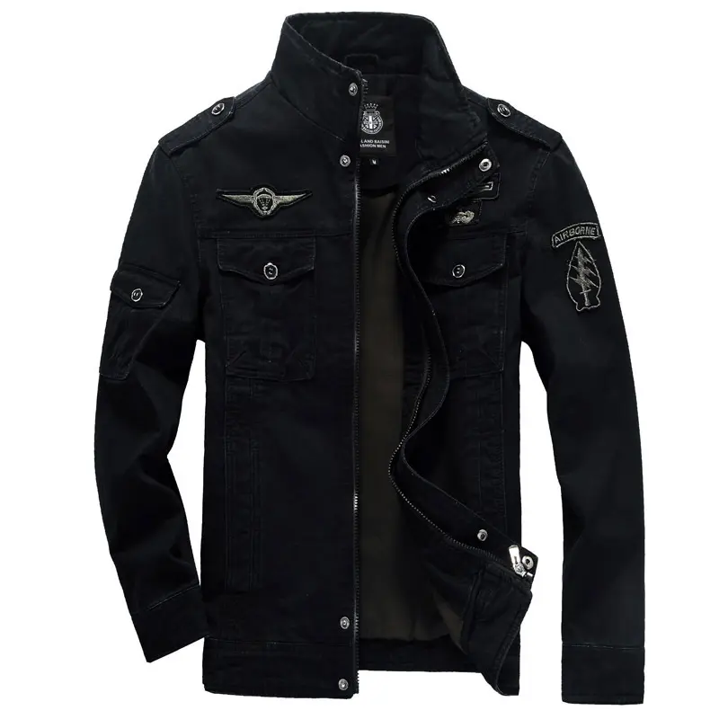 American Style New Autumn and Winter Military Jacket Men's Stand Collar Multi Pocket Workwear Jacket Men's Casual Loose Jacket