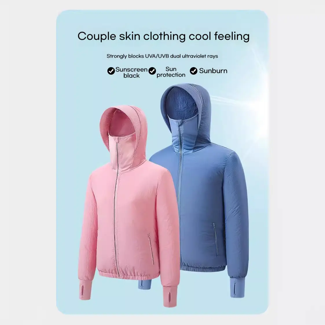 Couple's Unisex Breathable Cooling Workwear Outdoor Fan Cooling Heatstroke Prevention Sun Protection Casual Jacket