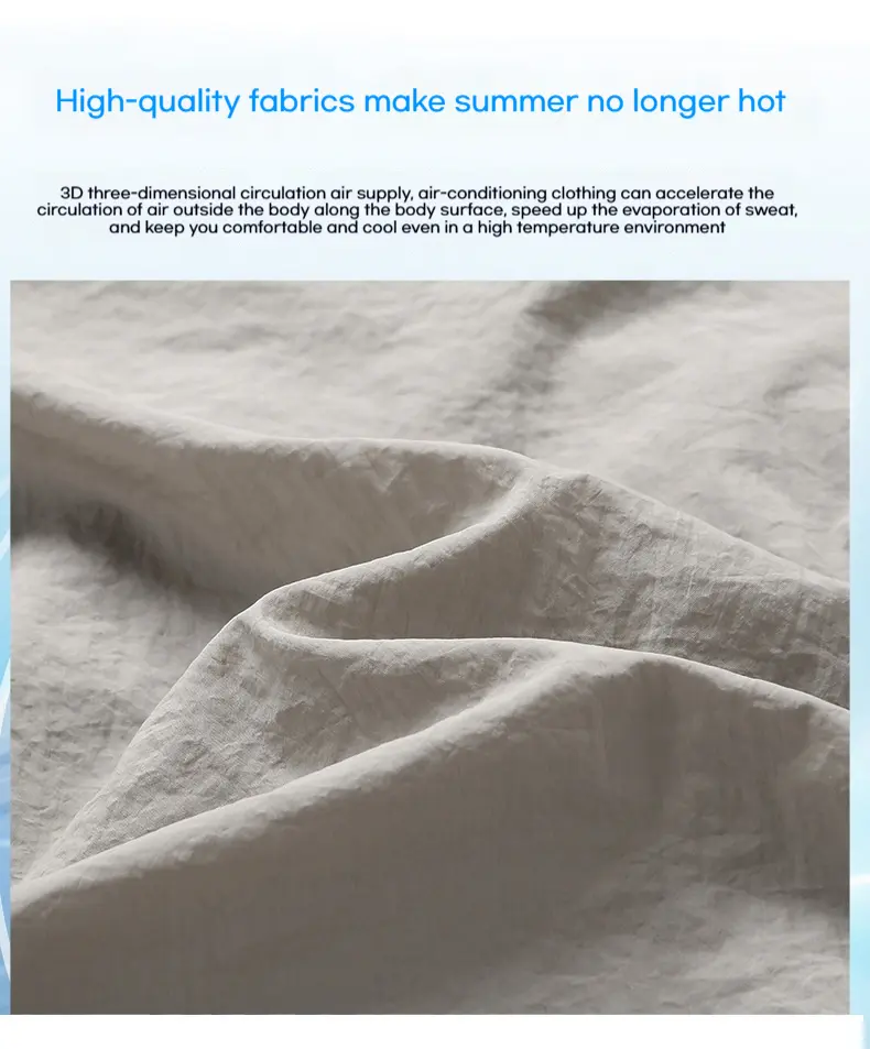 Couple's Unisex Breathable Cooling Workwear Outdoor Fan Cooling Heatstroke Prevention Sun Protection Casual Jacket