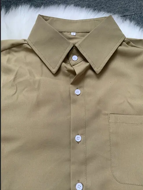 2025 Fashion Men's Spring and Autumn New Collection Collar Top Solid Color Casual Long Sleeve Versatile Casual Shirt