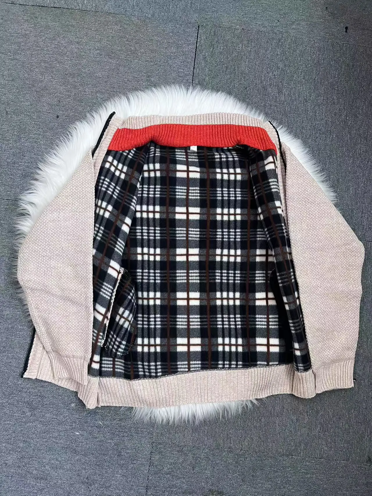 New Autumn and Winter Cardigan Sweater for Men, Warm Thick Loose Casual Stand Up Collar Knitted Zipper Cardigan