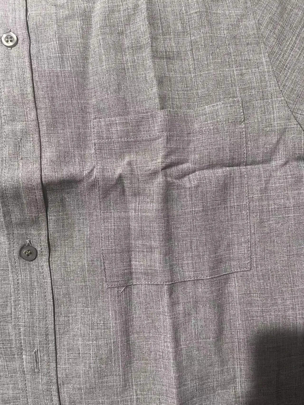 Cotton and Linen Short Sleeved Shirt Breathable Solid Color Business Casual Men's Versatile Shirt Korean Style Slim Fit