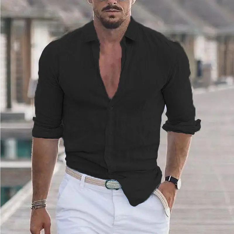 Men's Long Sleeve Shirt White Shirt Long Sleeve T-shirt Men's Compression Shirt for Men Men's Button Shirts White Fit Shirt