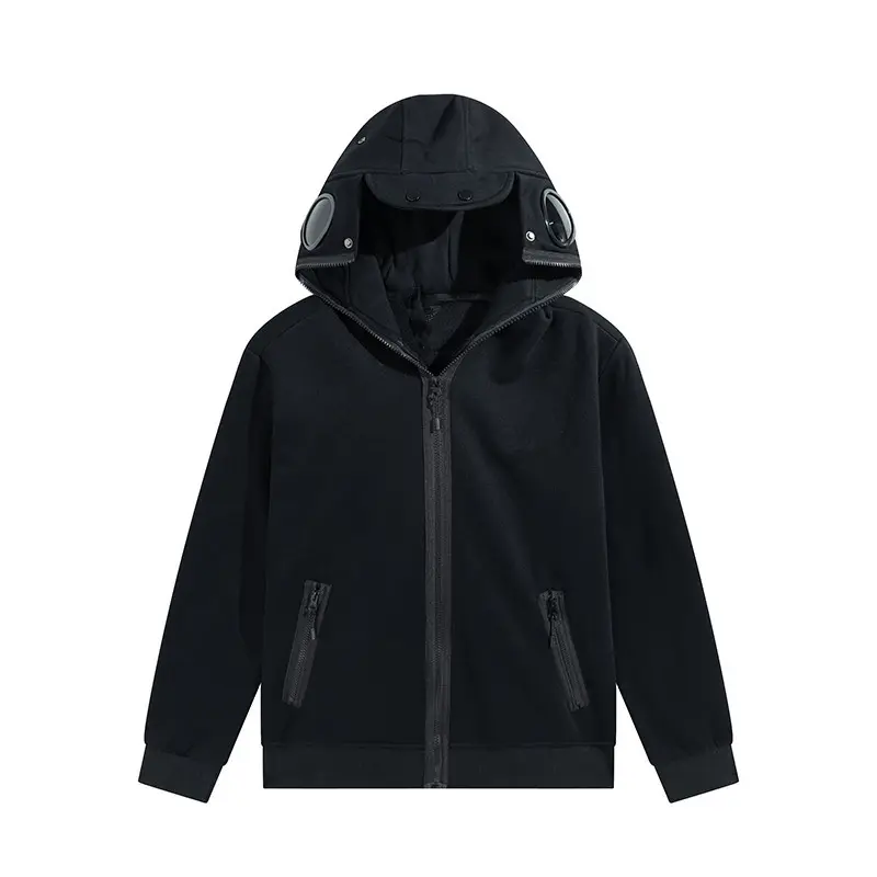 Autumn and Winter New Men's and Women's Pure Cotton Thick Round Lens Funny Couple's Sportswear Pullover Hooded Sweatshirt