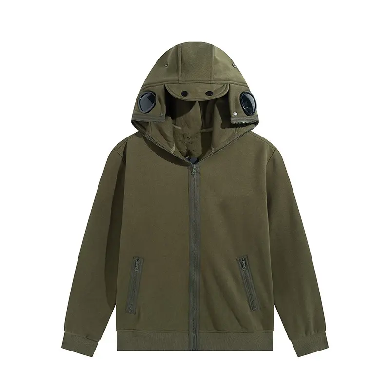 Autumn and Winter New Men's and Women's Pure Cotton Thick Round Lens Funny Couple's Sportswear Pullover Hooded Sweatshirt