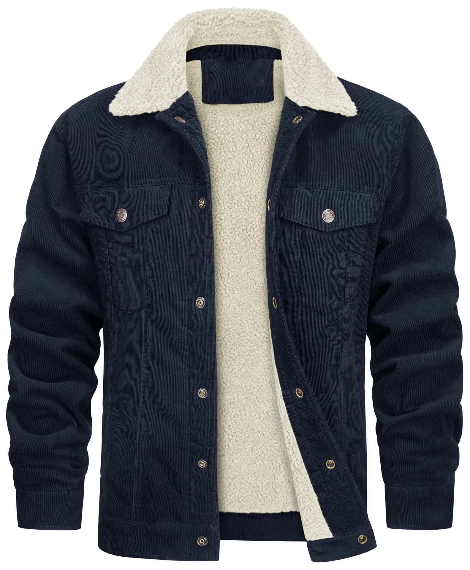 American Autumn and Winter Fashionable Men's Jacket Men's Corduroy Warm and Cold Proof Lapel Jacket Men's Casual Jacket