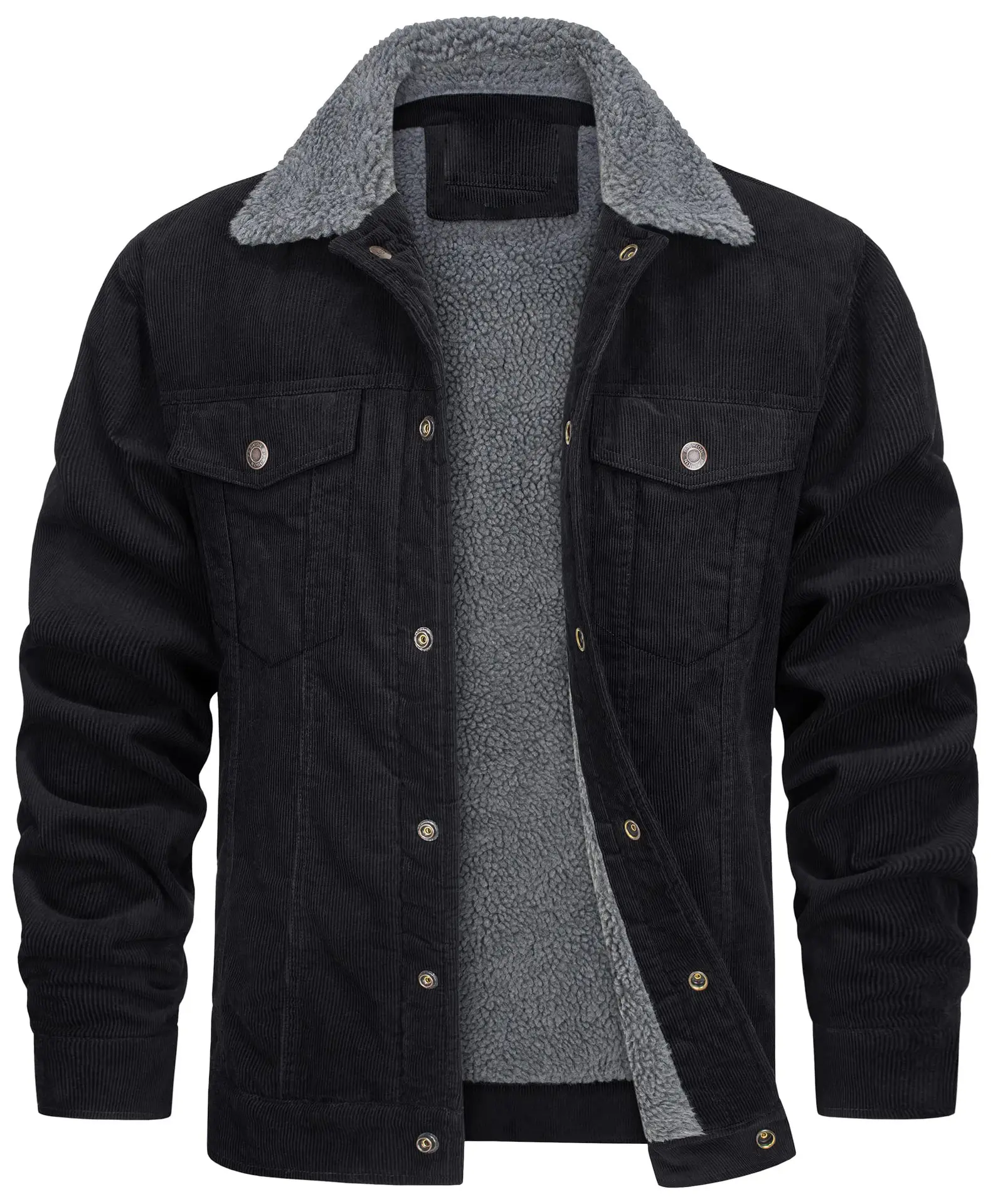 American Autumn and Winter Fashionable Men's Jacket Men's Corduroy Warm and Cold Proof Lapel Jacket Men's Casual Jacket