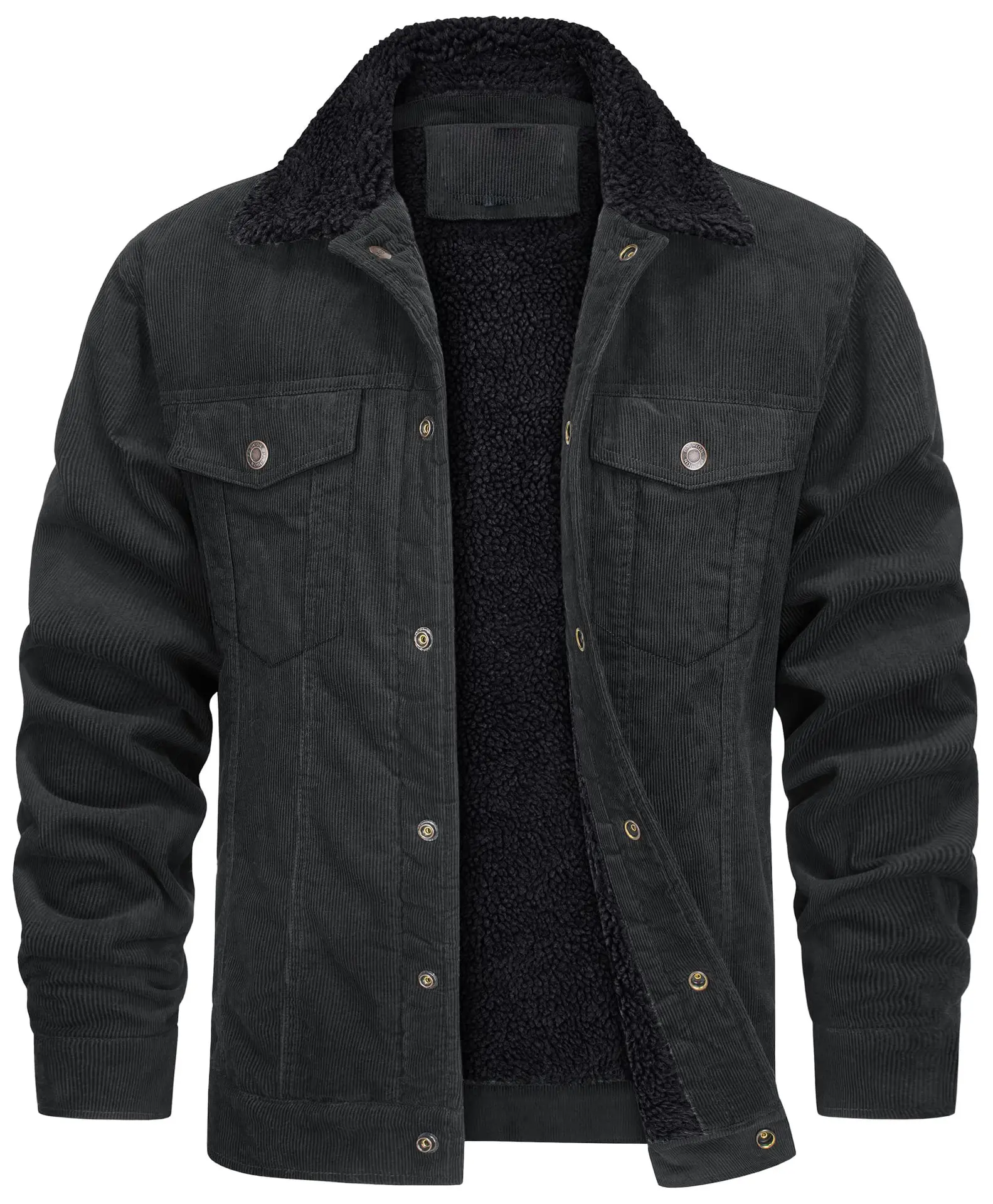 American Autumn and Winter Fashionable Men's Jacket Men's Corduroy Warm and Cold Proof Lapel Jacket Men's Casual Jacket