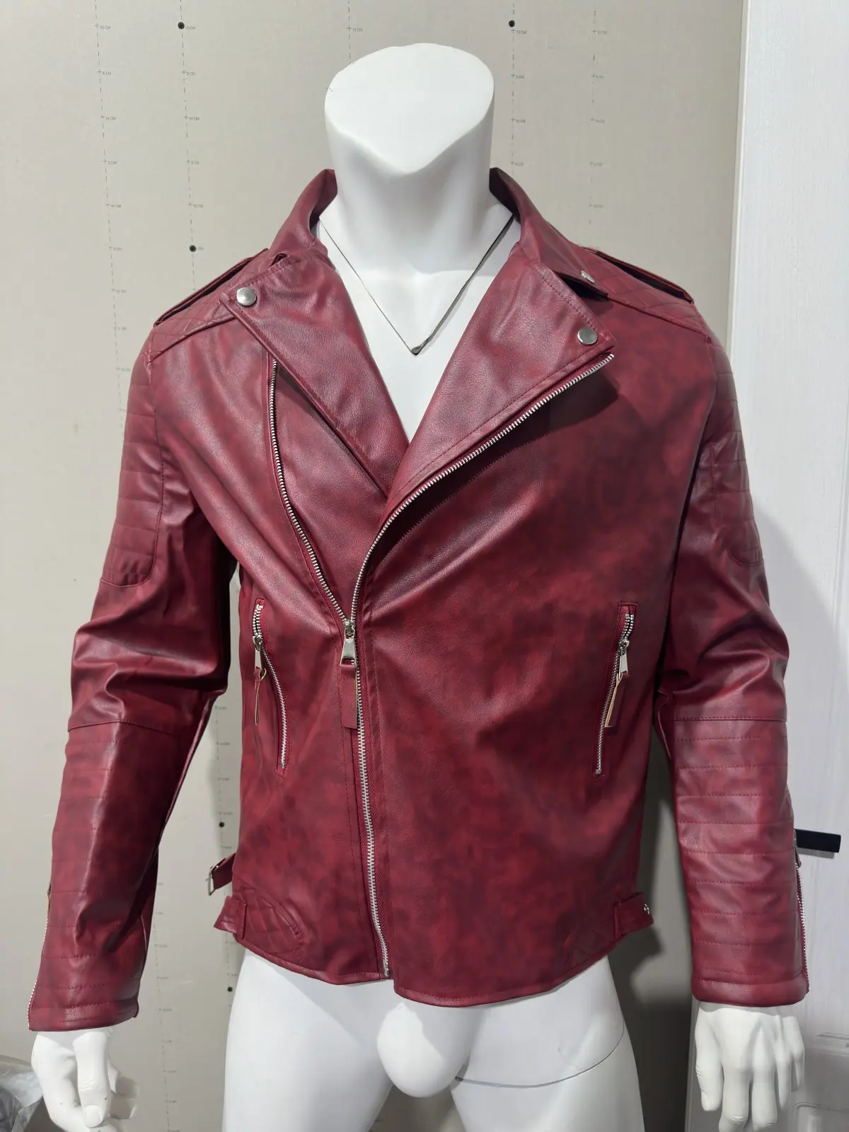 Spring and Autumn Hot Selling European and American Fashion Collar Top Men's Slim Fit Motorcycle Leather Jacket Men's Coat