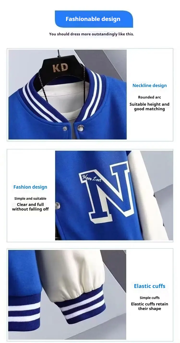 New American Style Baseball Jacket Men's Thin Autumn Jacket Unisex High Street Ins Style Casual Sports Top Couple's Versatilever