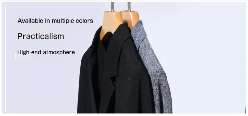 Multiple Pockets Men's Slim Fit Blazer Autumn Lightweight Linen Suit Jacket Korean Style Casual Business Coat