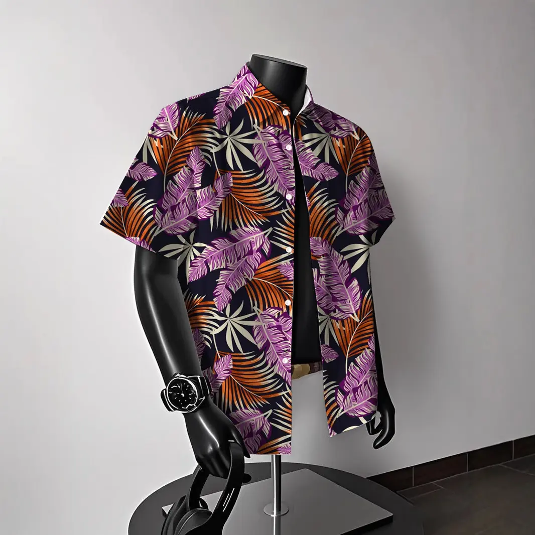Men's summer shirts hawaiian shirt men man streetwear Basic shirt Summer short sleeve Man short sleeve shirt Male shirts ﻿ ﻿ ﻿ ﻿