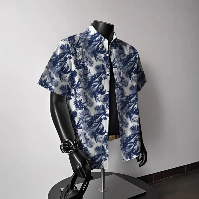 Men's summer shirts hawaiian shirt men man streetwear Basic shirt Summer short sleeve Man short sleeve shirt Male shirts ﻿ ﻿ ﻿ ﻿
