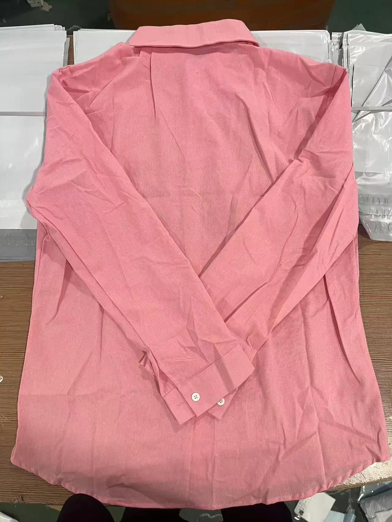 Spring and Autumn Men's Casual Shirt New Solid Color Loose Single Breasted Lapel Business Long Sleeved Coats