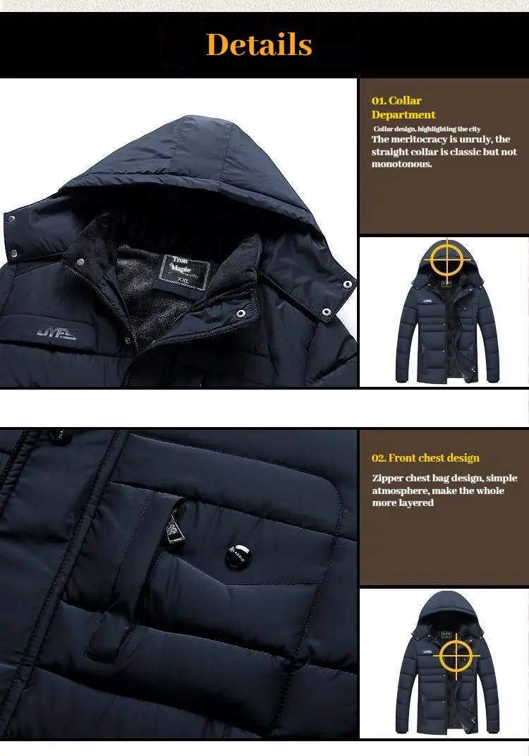 Winter New Solid Color Plush Cotton Jacket for Men, Warm and Anti Cold Zipper Hooded Jacket, Men's Casual Loose Jacket