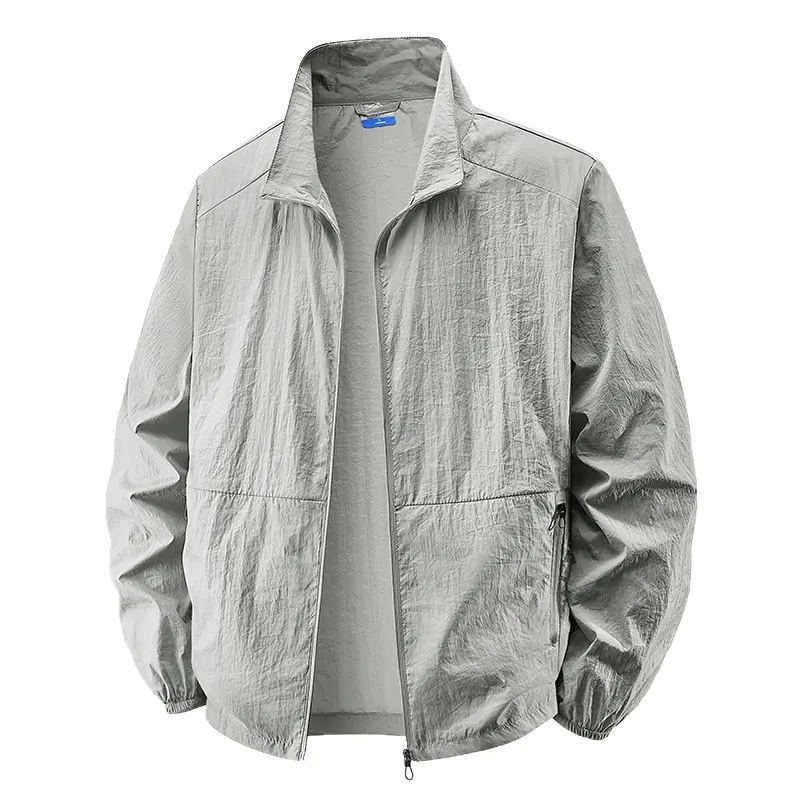 Summer Jackets 6XL 7XL 8XL Men's Windbreaker Coats Sports Clothes With Sun Protection Ultra Thin Fishing Clothes For Men