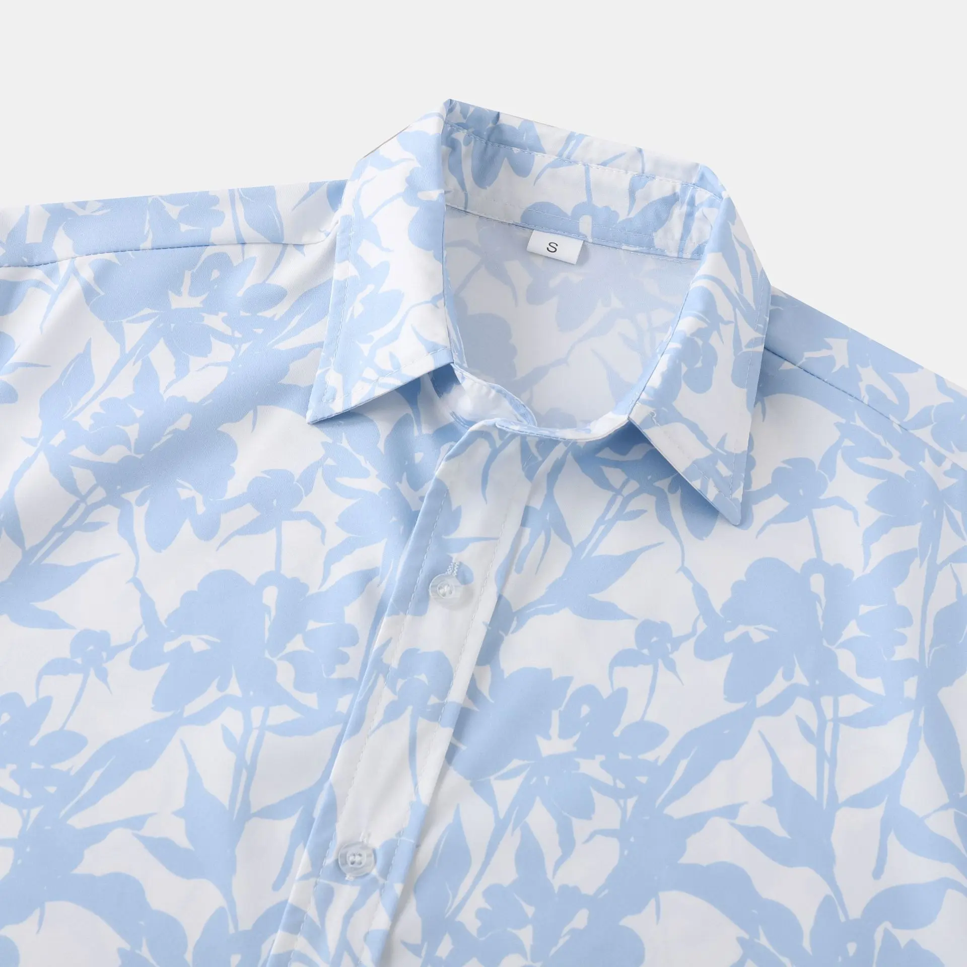 Men's Hawaii Camping Breathable Casual Short Sleeved Shirt Korean Style Loose and Fashionable Printed Shirt Summer Top