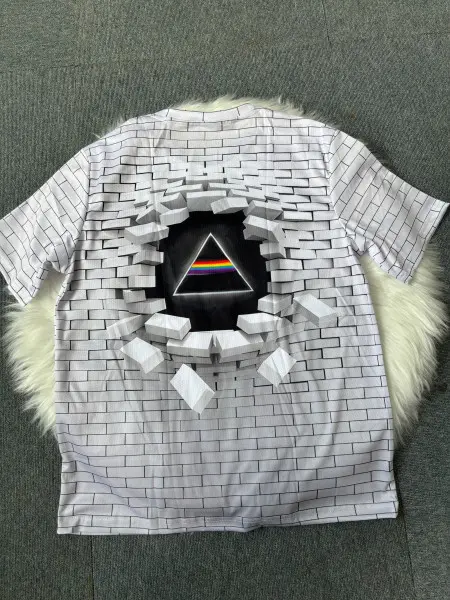 New Optical Illusion Round Neck 3D Digital Printing Plus Size Casual Daily Short Sleeved T-shirt