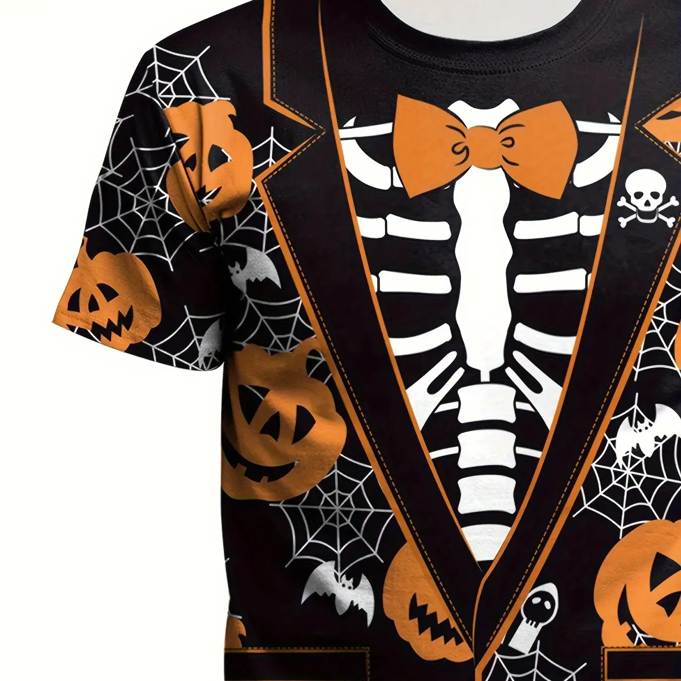 Halloween 3D Printed Pumpkin Head Fashionable T-shirt Halloween T-shirt Personalized Men and Women Casual Harajuku T-shirt Funny