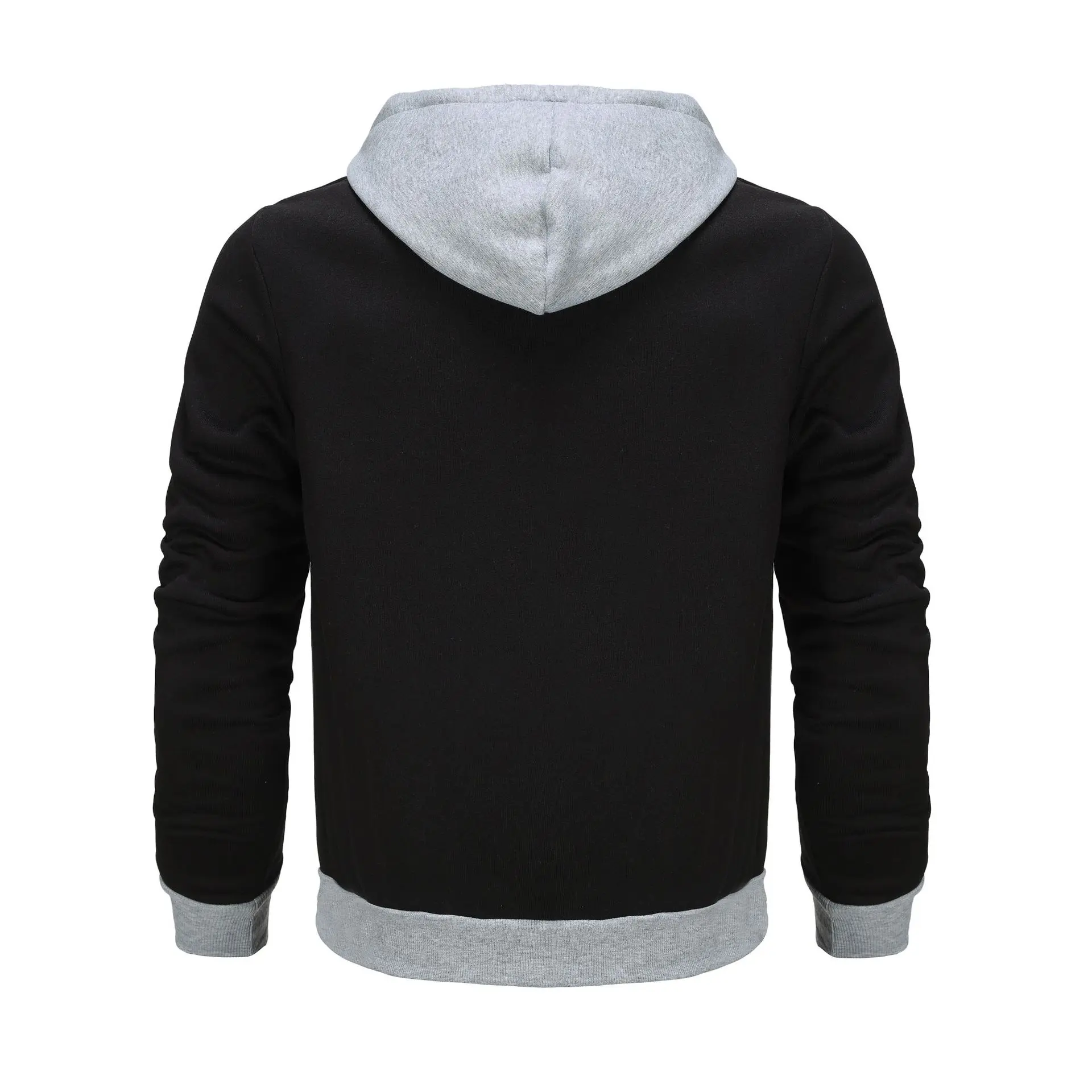Spring and Autumn New Hoodie Combination Color Men's Zipper Open Coat Large Loose Fashion Outdoor Versatile Coat