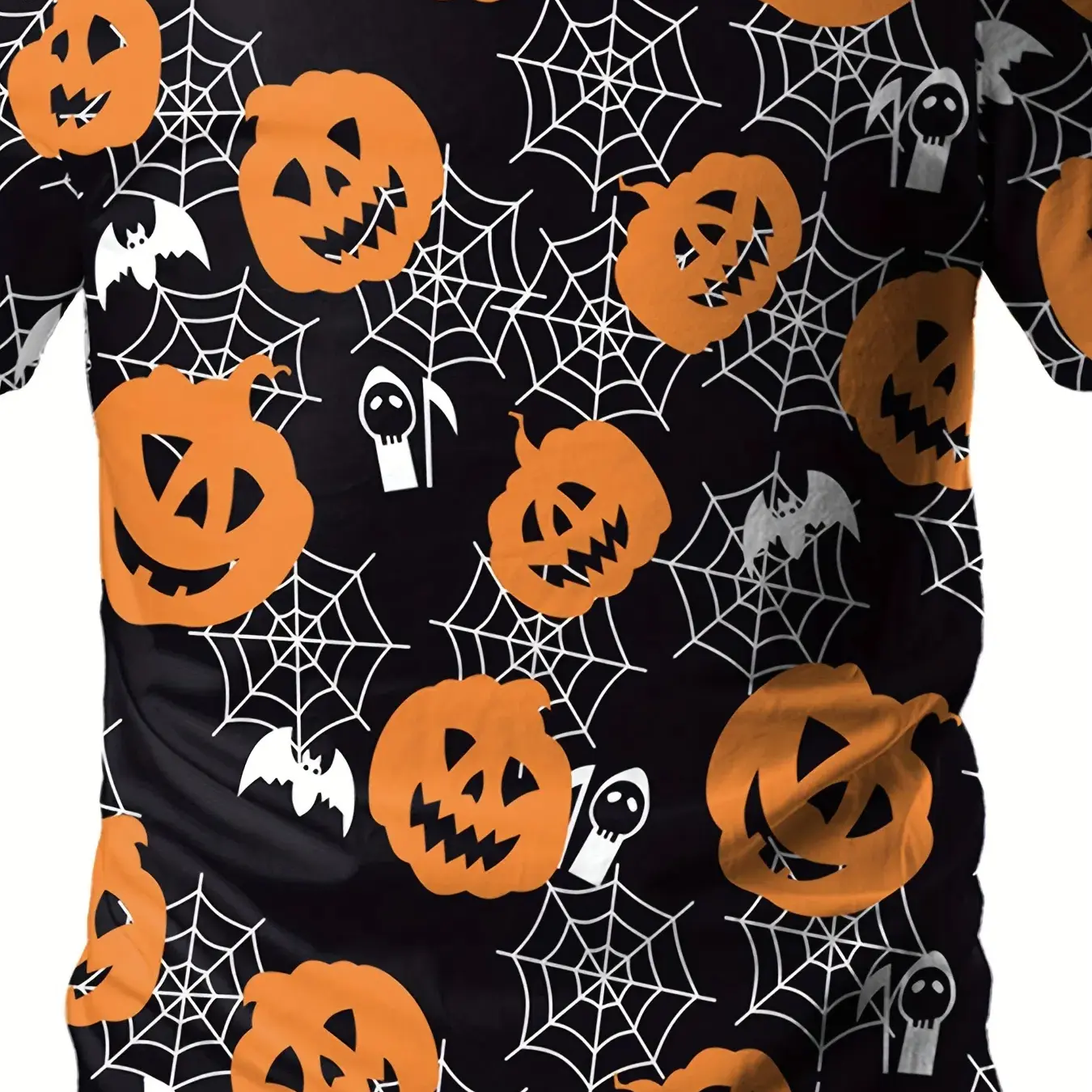 Halloween 3D Printed Pumpkin Head Fashionable T-shirt Halloween T-shirt Personalized Men and Women Casual Harajuku T-shirt Funny