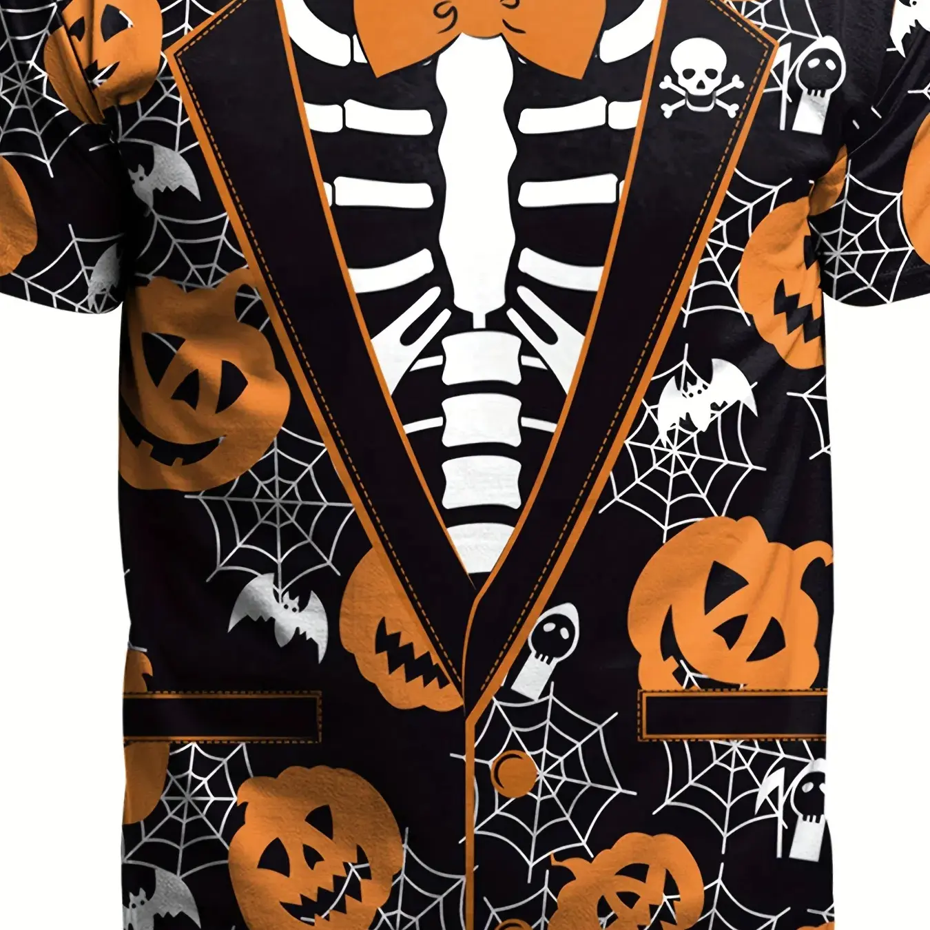 Halloween 3D Printed Pumpkin Head Fashionable T-shirt Halloween T-shirt Personalized Men and Women Casual Harajuku T-shirt Funny