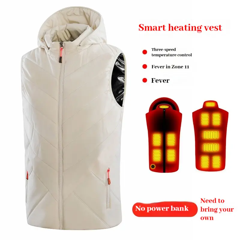 New Autumn and Winter 11 Wheel Drive Heating Suit for Men and Women USB Smart Heating Vest Electric Vest Couple Vest