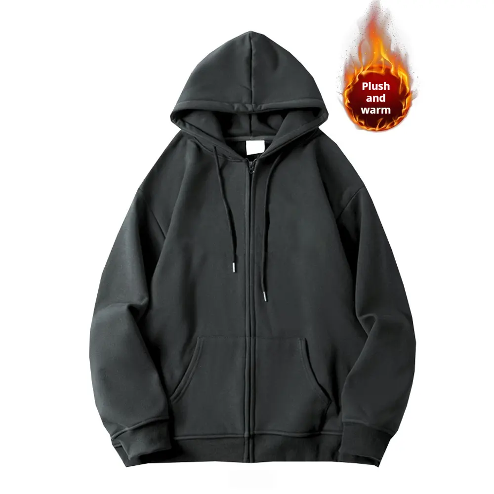 2025 New Spring and Autumn Solid Color Fashion Versatile Coat for Men and Women Daily Wear Top Casual Loose Hoodie