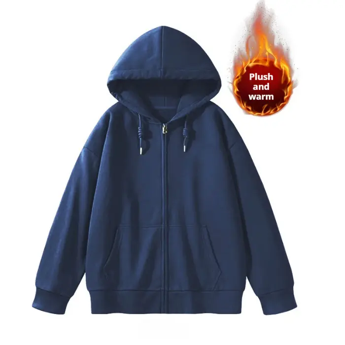 2025 New Spring and Autumn Solid Color Fashion Versatile Coat for Men and Women Daily Wear Top Casual Loose Hoodie