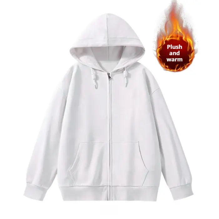 2025 New Spring and Autumn Solid Color Fashion Versatile Coat for Men and Women Daily Wear Top Casual Loose Hoodie