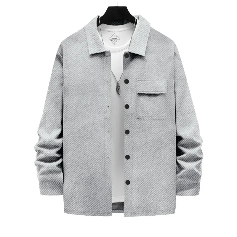 American Retro Heavyweight Men's Spring and Autumn Jackets, Men's Fashionable Lapel Tops Men's Daily Casual Jackets