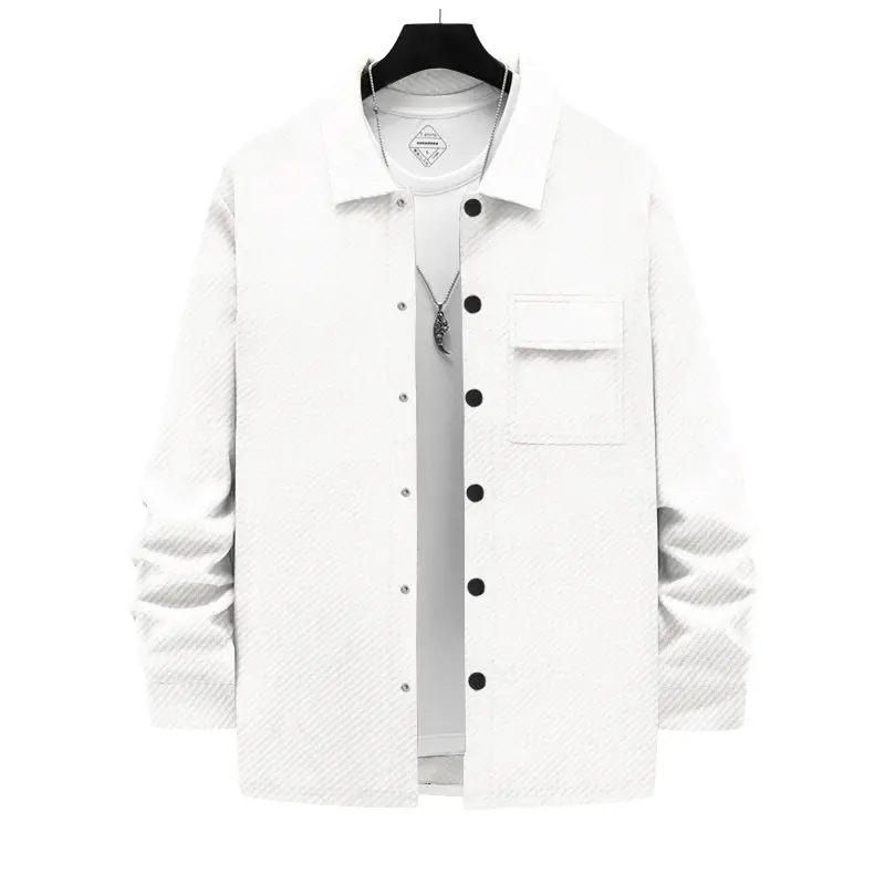 American Retro Heavyweight Men's Spring and Autumn Jackets, Men's Fashionable Lapel Tops Men's Daily Casual Jackets