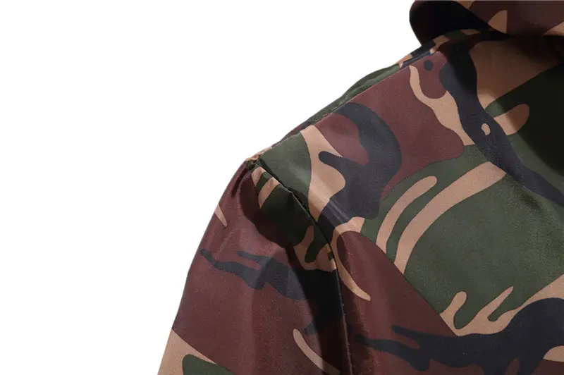 Men's New Color Blocked Camouflage Youth Fashion Jacket Men's Spring Autumn Limited Edition Hooded Plus Size Versatile Jacket