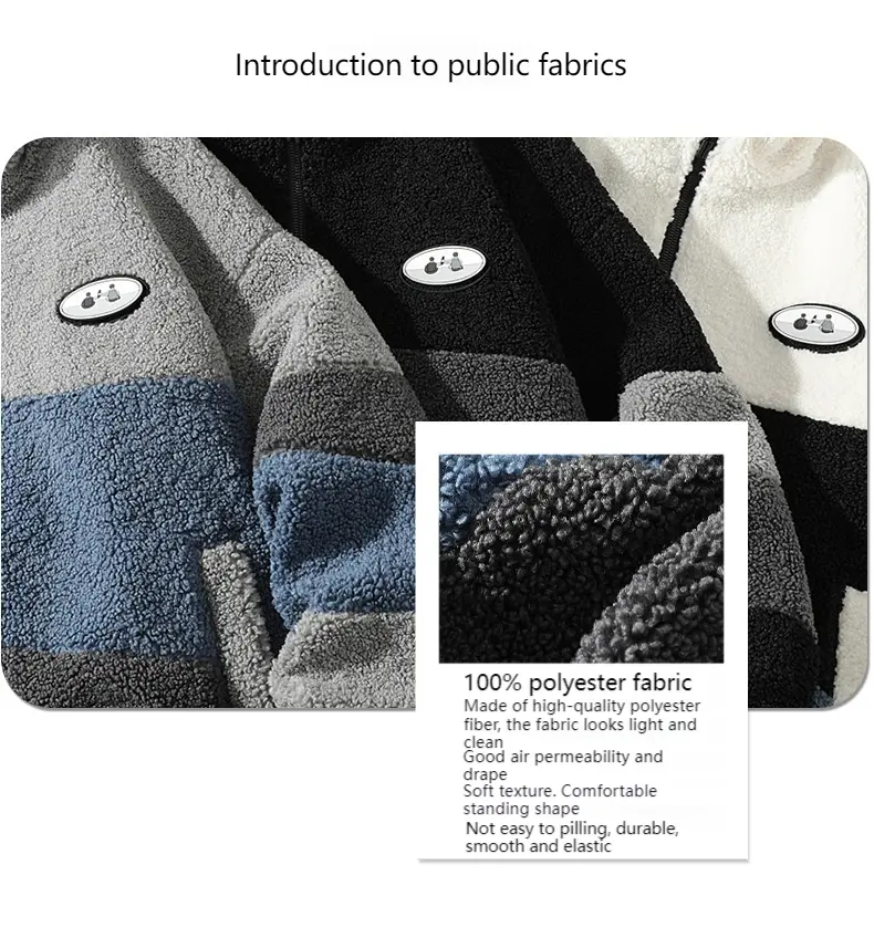 2024 Autumn/Winter New Men's Fashion Windproof Warm Jacket Loose Casual Zipper Men's Coat Men's Casual Top