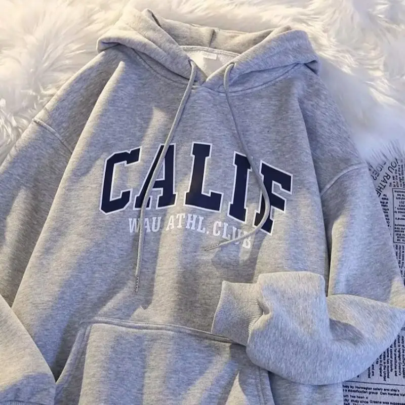 Autumn and Winter Street Fashion Brand Loose Hooded Sweatshirt, Men's and Women's Hip-hop Top, Warm and Windproof Pullover