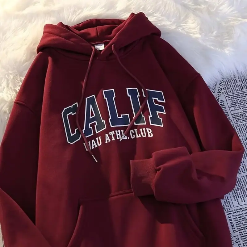 Autumn and Winter Street Fashion Brand Loose Hooded Sweatshirt, Men's and Women's Hip-hop Top, Warm and Windproof Pullover