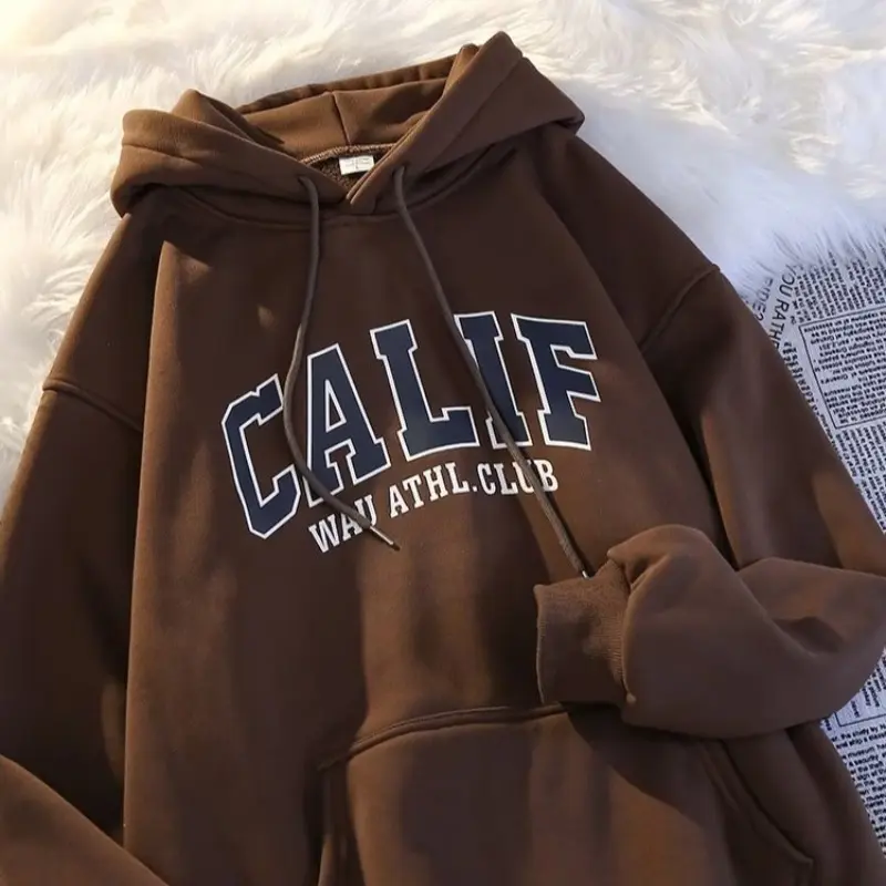 Autumn and Winter Street Fashion Brand Loose Hooded Sweatshirt, Men's and Women's Hip-hop Top, Warm and Windproof Pullover