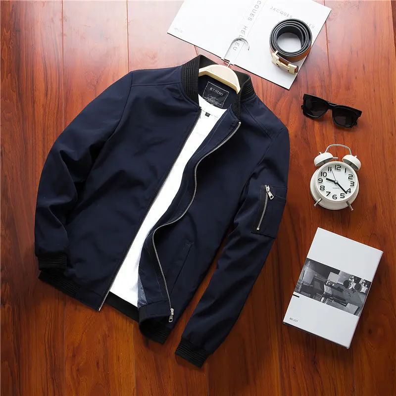 Fashionable Hot Selling Spring and Autumn Popular Korean Version Casual Stand Collar Jacket Men's Outdoor Street Slim Fit Jacket
