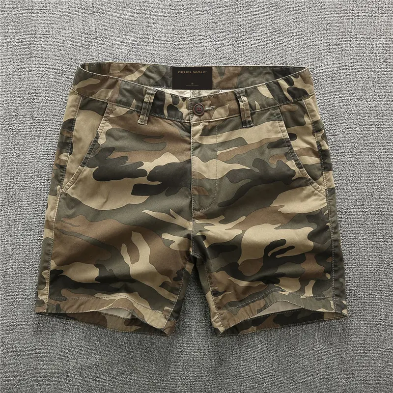 2025 New Camouflage Workwear Men's Shorts Men's Loose Casual Pants Five Quarter Pants Summer Sports Casual Pants